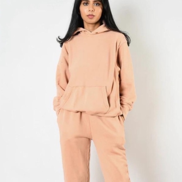 Les Tien Relaxed Cotton Pullover Hoodie Mauve Size Medium M - Picture 1 of 10